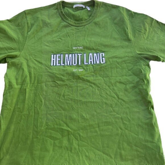 Helmut Lang Men’s Shirt Sz XXL Distressed Green Streetwear New York Designer - Picture 1 of 16